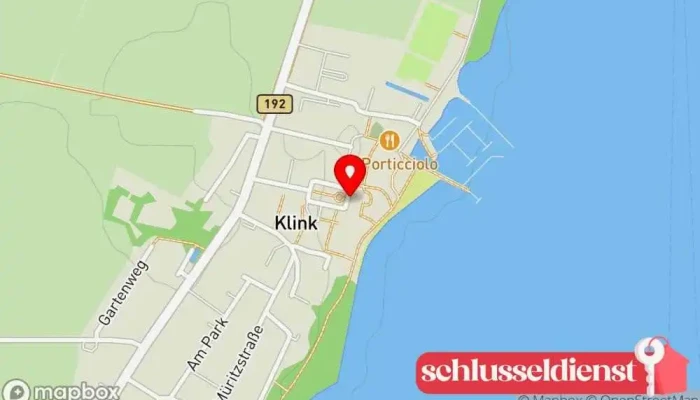 Karte von Seehotel Schloss Klink Wellnesshotel in Klink