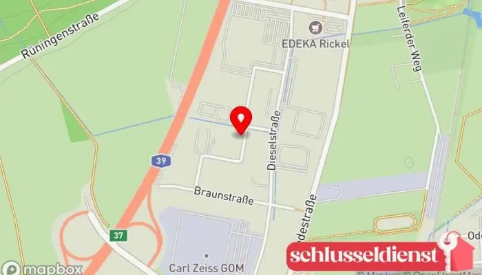 Karte von ST Metallbau GmbH Metallbauunternehmen, Metallverarbeitungsunternehmen in Braunschweig
