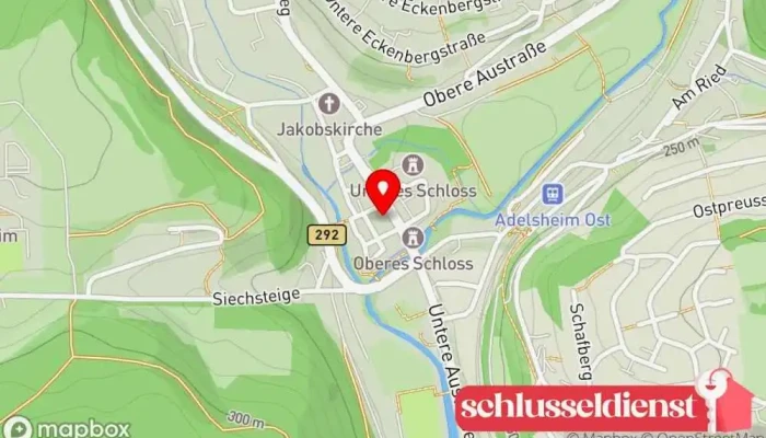 Karte von Stadt Adelsheim Stadtverwaltung, Behörde in Adelsheim