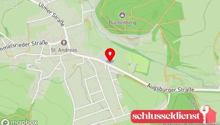 Karte von Stahl- und Metallbau Denis Letz Metallbauunternehmen in Diedorf