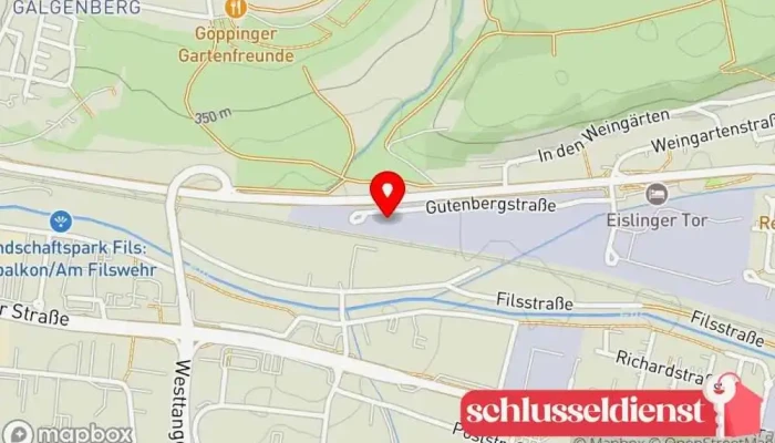 Karte von Stahlbau Nägele GmbH Metallbauunternehmen, Carport- und Laubenbau, Garagenbauer, Garagentoranbieter, Schlüsseldienst, Geländeranbieter, Treppenbauunternehmen in Eislingen/Fils