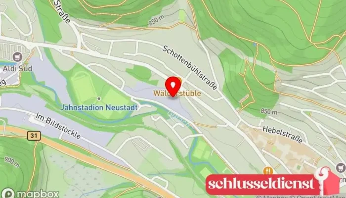 Karte von Stahlhandel Eisen-Stoll Beha GmbH & Co. KG Stahlhändler in Titisee-Neustadt