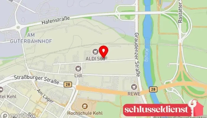 Karte von Stahlverarbeitung Murr GmbH Stahlbauunternehmen, Metallbauunternehmen, Metallverarbeitungsunternehmen in Kehl