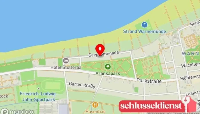 Karte von Strandschloss Schloss in Rostock