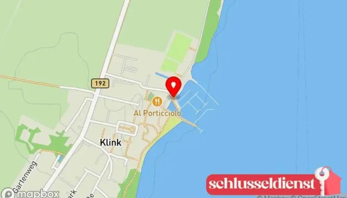 Karte von Sun-Sailing-Müritz Bootsverleih, Segelschule in Klink