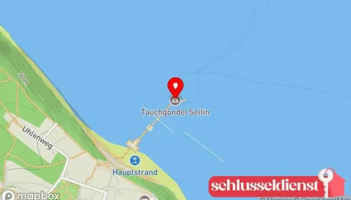 Karte von Tauchgondel Sellin Tauchtourenanbieter in Sellin