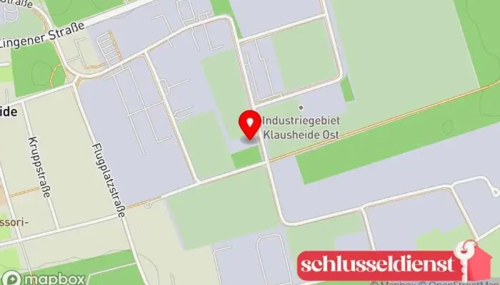 Karte von Thomas Clemens Schlosserei und Schmiede GmbH Metallbauunternehmen, Metallverarbeitungsunternehmen in Nordhorn