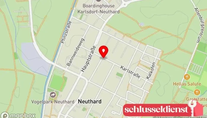 Karte von Tobias Emling Metallbau Metallbauer, Schmied, Zaunbauer, Garagentoranbieter, Handwerk, Metallbauunternehmen, Geländeranbieter in Karlsdorf-Neuthard
