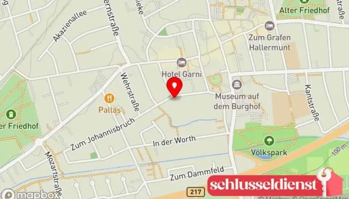 Karte von Tor Technik Springe Auftragnehmer, Garagentoranbieter, Schlüsselduplikationsdienst, Sicherheitstechnikfachgeschäft, Solartechnik-Anbieter in Springe