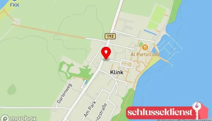 Karte von Torhaus Schloß Klink Historische Sehenswürdigkeit in Klink