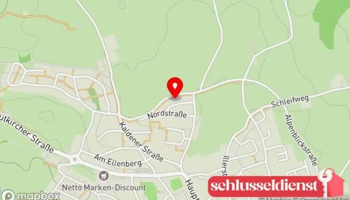 Karte von Trockenbau Handwerker Allgäu | Ben Behringer Trockenbauunternehmen in Altusried