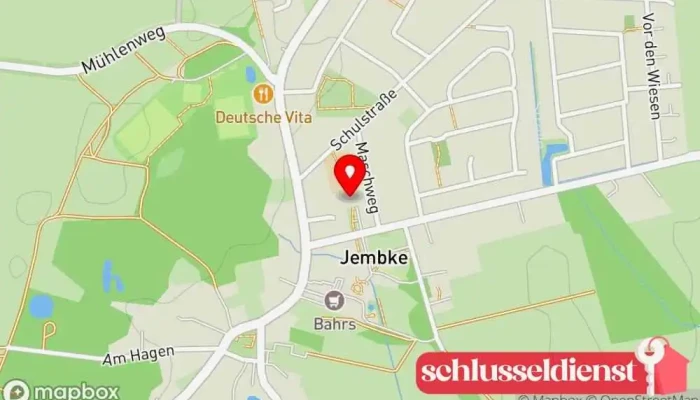 Karte von Turnhalle SV Jembke Sportanlage in Jembke