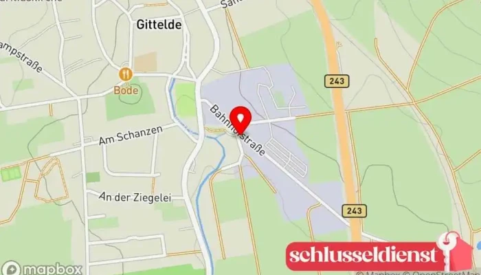 Karte von Uhde Bauelemente GmbH Fensteranbieter in Bad Grund (Harz)