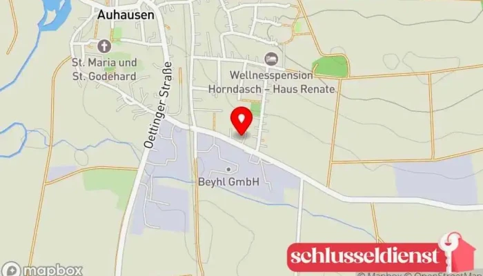 Karte von Werkzeugschleiferei Horndasch FGS Forst- und Gartenservice Rasenmäher-Fachhandel in Auhausen