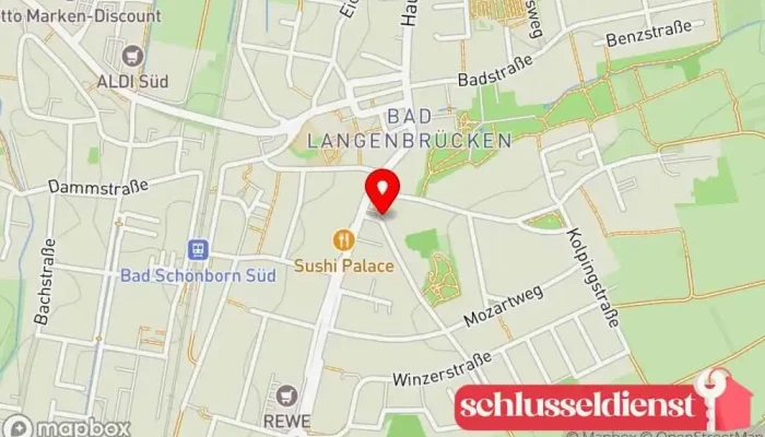Karte von Werner Appel Schlosserei Metallbauunternehmen in Bad Schönborn