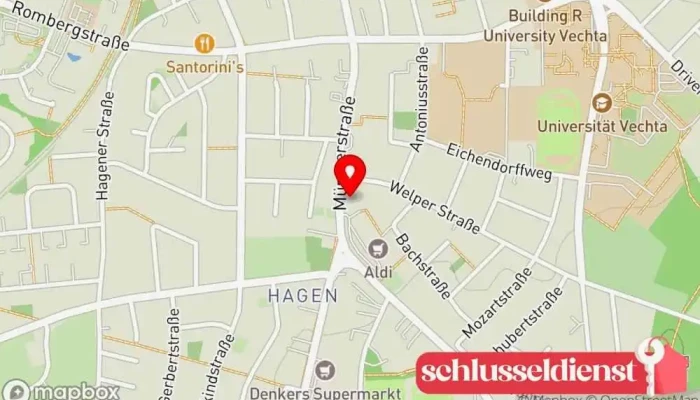 Karte von Wessel Stahl- und Metallbau GmbH Metallbauunternehmen, Schlüsseldienst, Metallwerkstatt, Stahlbauunternehmen in Vechta