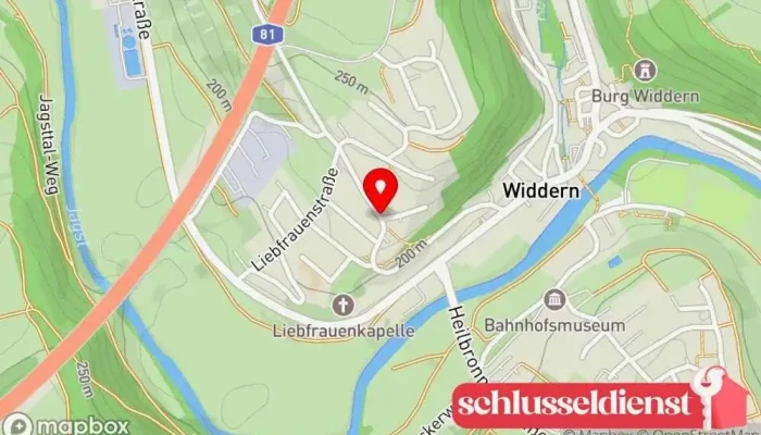 Karte von Widdern  in Widdern