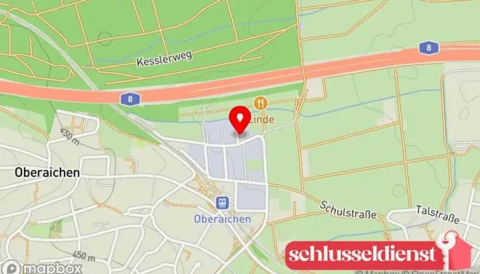 Karte von Wiederoder Schlosserei + Metallbau GmbH Metallwerkstatt, Metallbauunternehmen in Leinfelden-Echterdingen