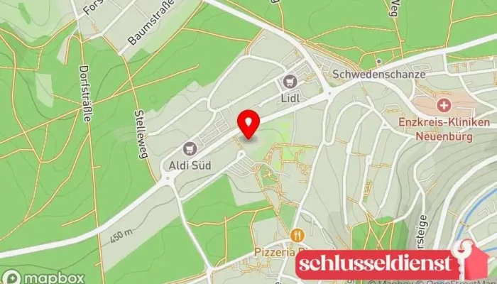 Karte von WK Metall GmbH Metallverarbeitungsunternehmen in Neuenbürg