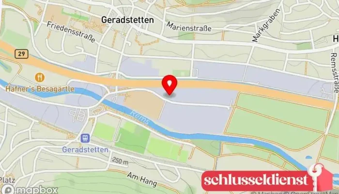 Karte von Wochinger Metallbau Metallbauunternehmen, Zaunbauer, Schlüsselduplikationsdienst, Treppenbauunternehmen in Remshalden