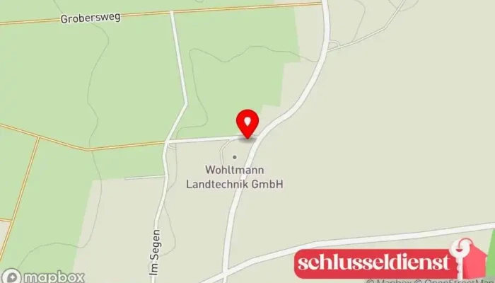 Karte von Wohltmann Landtechnik GmbH Rasenmäher-Fachhandel, Landschaftsgestalter, Rasenpflegedienst, Rasenmäher-Reparaturdienst in Vollersode