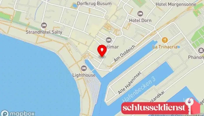 Karte von Zur alten Schlosserei Restaurant in Büsum
